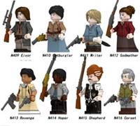 Red Dead Redemption Custom Lego Mini Figures Bundle Cowboy Game Set of 8 pcs
