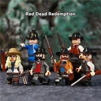 Red Dead Redemption Custom Lego Mini Figures Bundle Cowboy Game Set 6 pcs
