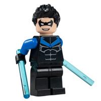 LEGO Nightwing Minifigure Bat015 From set 7785 (UV Printed) Batman 2006