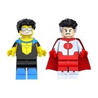 Custom Lego Invincible Mark Omni Man Minifigures Set Superhero Comic Figure 2pcs