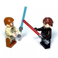 Custom LEGO Star Wars Anakin Skywalker Obi-Wan Kenobi Mustafar Minifigures Jedi