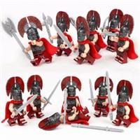 12x Custom LEGO Roman Soldier Minifigures Army Bundle Castle Knight Warrior Set
