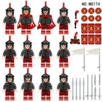 Castle Knights Army Custom Lego Mini Figure 12 Soldiers Hero Toy Roman Military