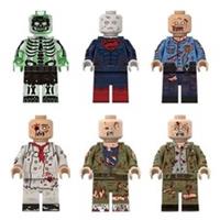 Custom Lego Walking Dead Zombie Minifigures Set Horror Halloween Figures 6PCS