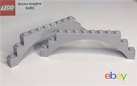 Lego Part 6108 (6246844) Light Stone Grey Brick Arch 1x12x3 -Castle, Knights -4F