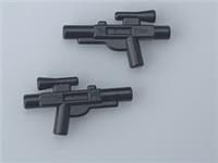 2 Lego part - titanium metalic blaster from Star Wars 75372 rifle GUN 6122730