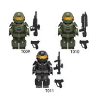 Custom LEGO Halo Spartan Minifigure Master Chief Soldier T009 T010 T011 Bundle