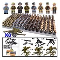 Custom LEGO WW2 Army Minifigure Bundle Soldiers, Weapons & Artillery Set