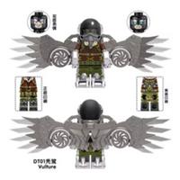 Custom LEGO Marvel Vulture Minifigure Spider-Man Wings Superhero Villain Figure