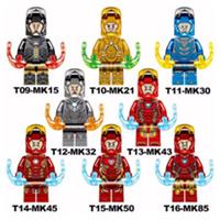Custom LEGO Iron Man Minifigure Bundle MK15 MK21 MK30 MK32 MK43 MK85 8pcs