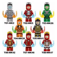 Custom LEGO Iron Man Minifigure Bundle MK2 MK5 MK26 MK28 MK41 MK47 8pcs