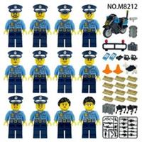 Custom Lego Police Minifigures 12pcs Bundle City Officers Motorcycle Accessories