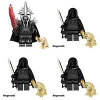 Custom LEGO Lord Of The Rings Witch King Ringwraith Gollum Figure Bundle