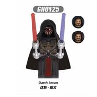 Custom LEGO Star Wars Darth Revan Minifigure KOTOR Sith Lord With Lightsabers