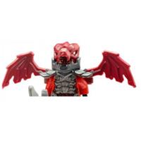 Custom LEGO Ninjago Dragon Warrior Minifigure Red Wings Ninja Villain Figure