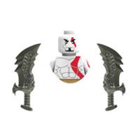 Custom LEGO Kratos Minifigure God of War With Blades of Chaos Gaming Figure