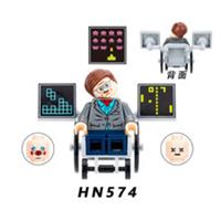 Custom LEGO Stephen Hawking Minifigure Scientist Wheelchair With Arcade Screens