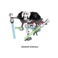 Custom LEGO General Grievous Minifigure Star Wars With 4 Lightsabers