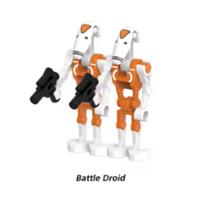 Custom LEGO Battle Droid Minifigures 2pcs Star Wars Clone Wars With Blasters
