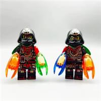 Custom LEGO Krux Acronix Ninjago Minifigures Time Twins With Blades