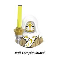 Custom LEGO Jedi Temple Guard Minifigure Star Wars With Yellow Lightsaber