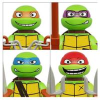 Custom LEGO TMNT Ninja Turtles Minifigure Bundle Leonardo Raphael 4pcs