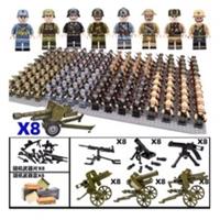 Custom LEGO WW2 Army Minifigure Bundle 160 Soldiers Weapons Artillery