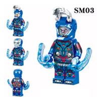 Custom LEGO Iron Man SM03 Minifigure Marvel Tony Stark Blue Space Armor