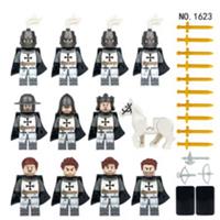 Custom LEGO Medieval Knights Minifigure Bundle Castle Army Horse Set