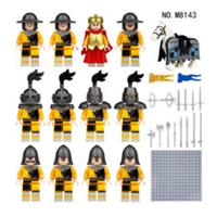 Custom LEGO Medieval Knights Minifigure Bundle Castle Army Horse Set