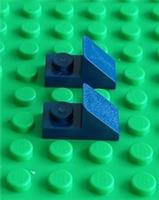 Lego Part 15672 Dark Blue 1x2 45 Plate With Cutout Pack Of 2