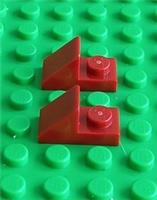 Lego Part 15672 Dark Red 1x2 45 Plate With Cutout Pack Of 2