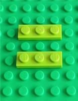 Lego Part 3623 Lime Green 1x3 Plate Pack Of 2