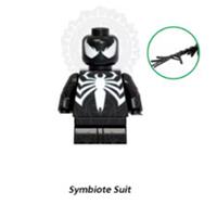 Custom LEGO Symbiote Suit Spider-Man Minifigure Black Venom Web Figure