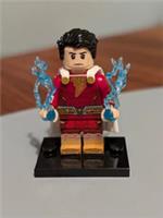 Custom LEGO Shazam Minifigure DC Superhero Figure With Lightning