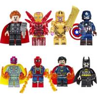 Custom LEGO Marvel Superhero 8pcs Figure Set Avengers Thanos Batman Bundle