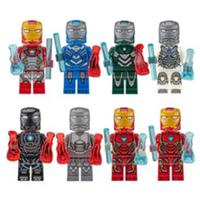 Custom LEGO Marvel Iron Man 8pcs Figure Set Avengers Armour Suit Bundle