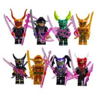 Custom LEGO Ninjago Villain Samurai 8pcs Figure Set Oni Masks Swords