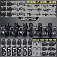 Custom LEGO Black SWAT Police 6pcs Figure Set Riot Shields Tactical Team