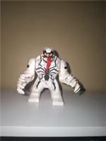 Custom LEGO Anti-Venom Big Fig White Symbiote Marvel Villain Figure
