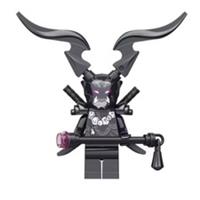 Custom LEGO Ninjago Oni Villain Minifigure Demon Warrior With Horns