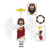 Custom LEGO Jesus Minifigure Angel Wings Halo Bible Easter Nativity Figure