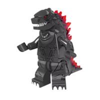 Custom LEGO Godzilla Minifigure Grey Red Kaiju Monster Movie Figure