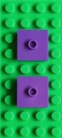 Lego Part 87580 Purple 2x2 Plate With Groove & 1 Stud In Centre Jumper Pack Of 2