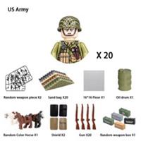 Custom LEGO US Army Minifigure Bundle 20 Soldiers Military Base Set