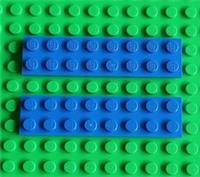 Lego Part 3034 Blue 2x8 Plate Pack Of 2