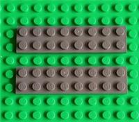 Lego Part 3034 Dark Bluish Grey 2x8 Plate Pack Of 2