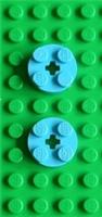 Lego Part 4032 Medium Azure 2x2 Round Plate With Axle Hole Pack Of 2