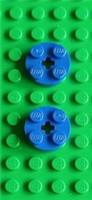 Lego Part 4032 Blue 2x2 Round Plate With Axle Hole Pack Of 2