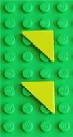 Lego Part 35787 Lime Green 2x2 Modified Triangular Tile Pack Of 2